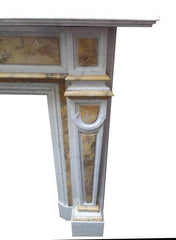 Antique Early Victorian Carrara Marble Fireplace Surround